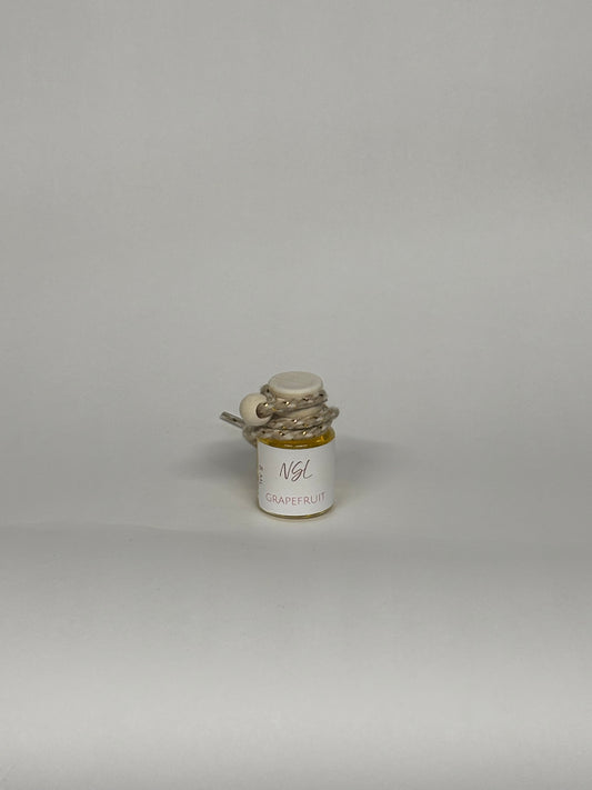 Grapefruit hanging diffuser on a white background