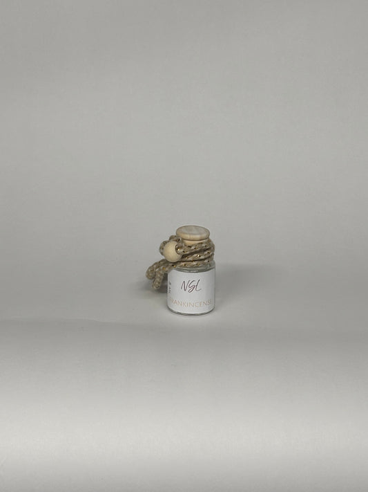 frankincense hanging diffuser on a white background