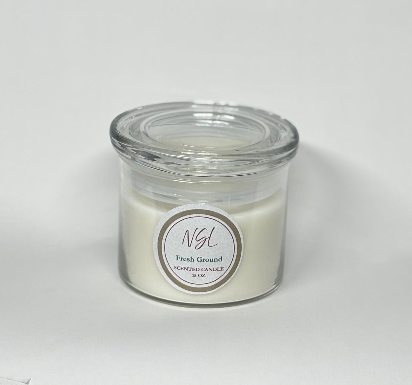 15oz cotton wick fresh ground candle