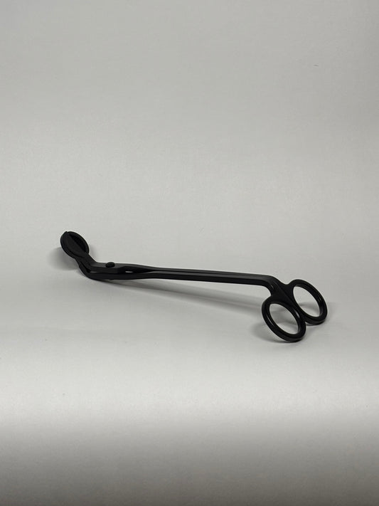 Matte black stainless steel candle wick trimmers closed