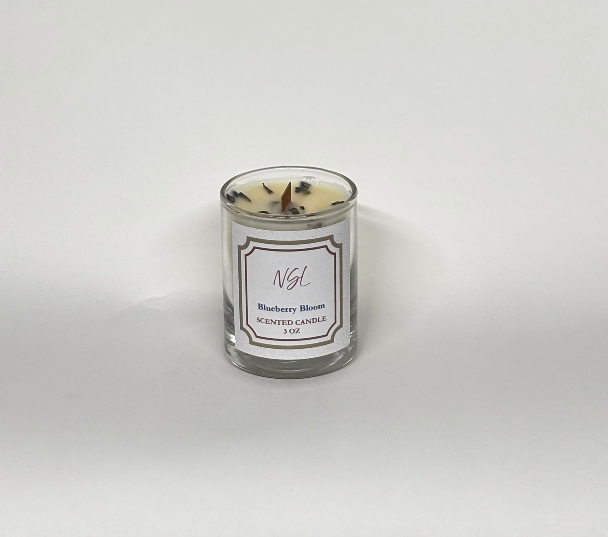 3oz wood wick blueberry bloom candle