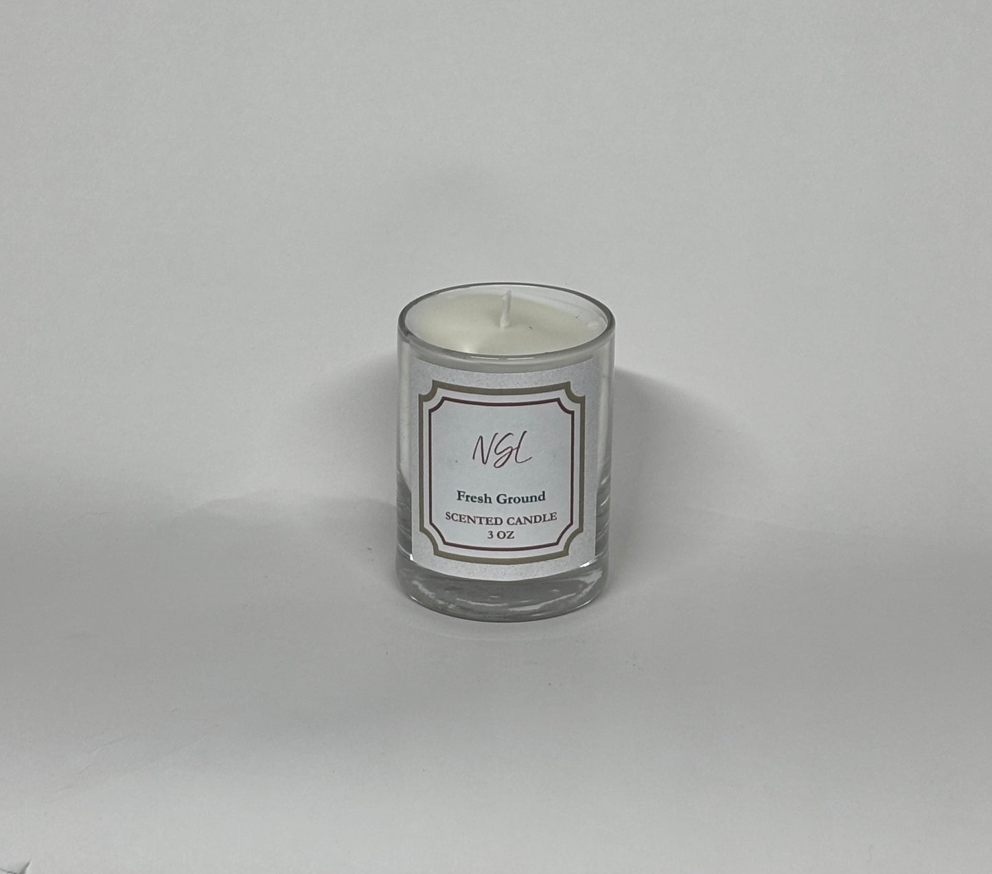3oz cotton wick fresh ground candle
