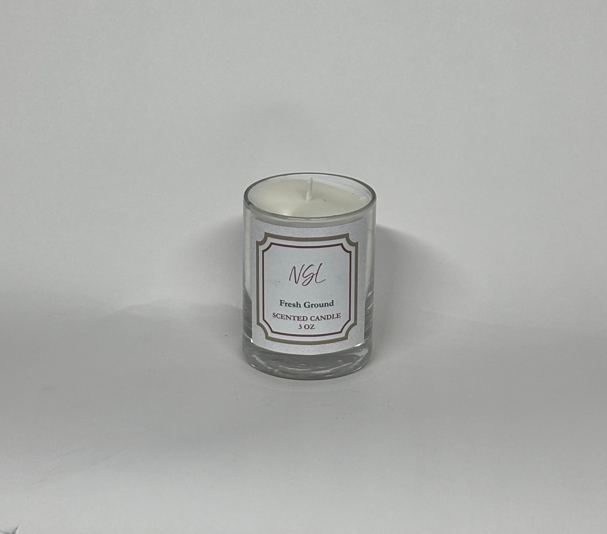 3oz cotton wick fresh ground candle