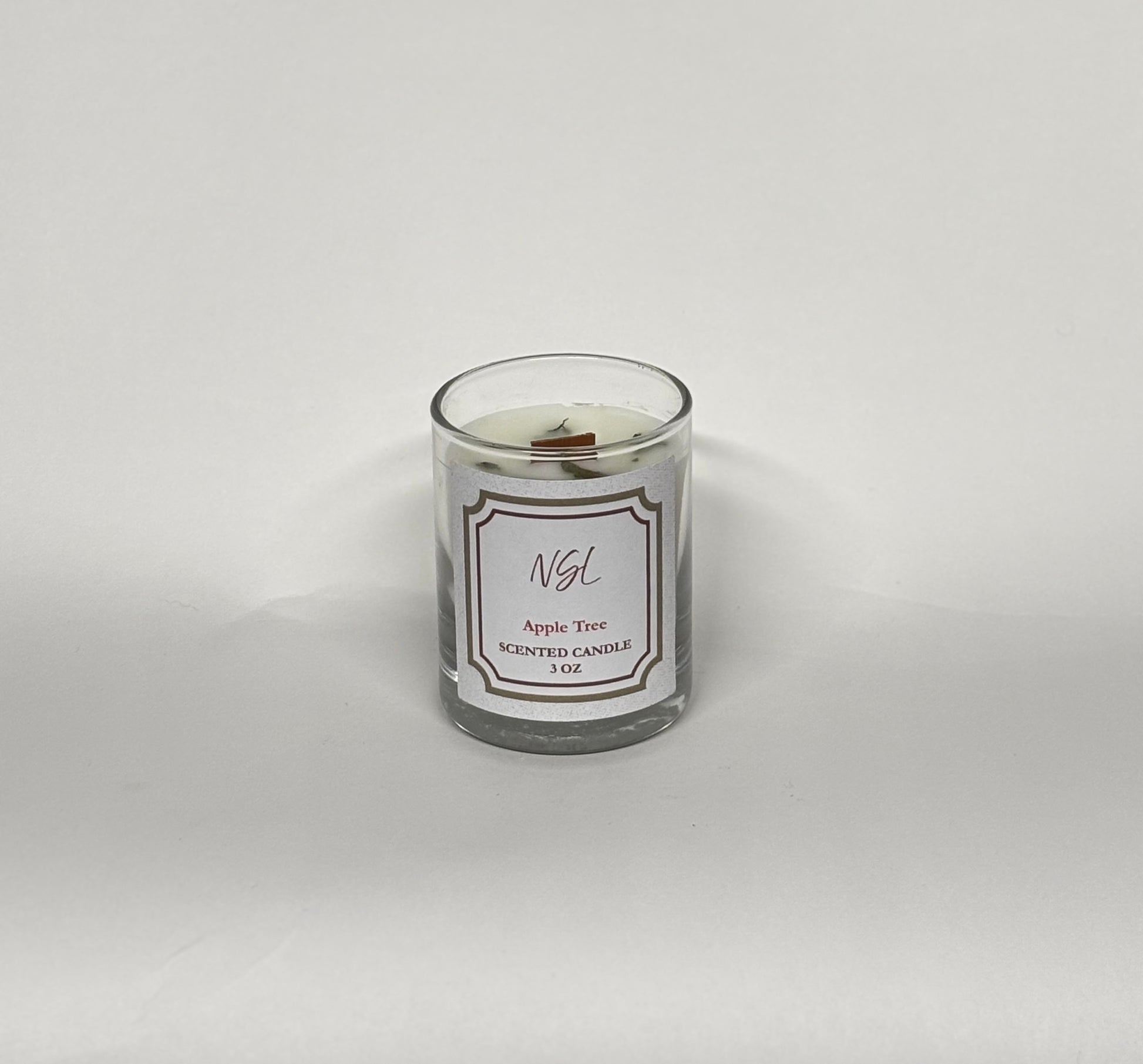 3oz wood wick apple tree candle