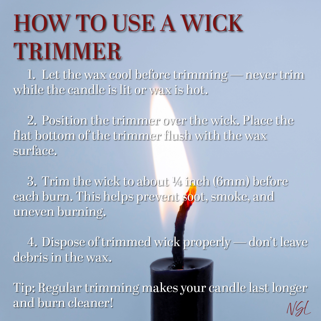 instructions on how to use a wick trimmer